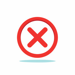 Obraz premium Red Cross Mark Icon