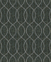 Fototapeta premium Seamless sophisticated modern abstract texture featuring an elegant elliptical lattice pattern over charcoal and gold vertical wavy lines