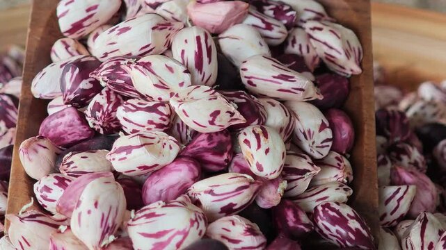 Tiger beans in a container.