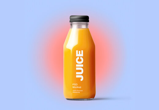 Vibrant Juice Bottle Mockup PSD