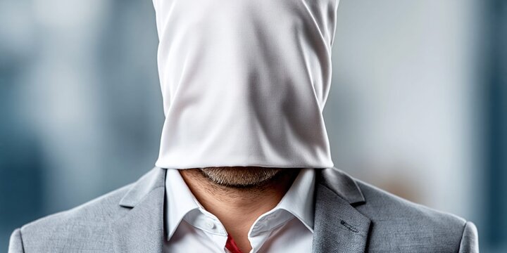 Hidden identity concept abstract portrait mysterious figure