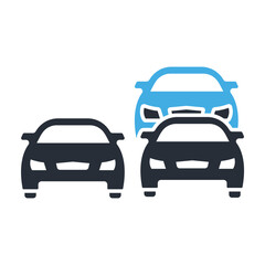 Obraz premium traffic jam icons minimalist flat style design, traffic jam Vector illustration on white background