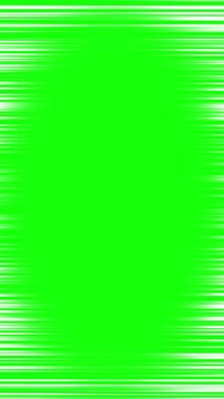 Horizontal edge anime speed lines on green screen for social media seamless loop,vertical format