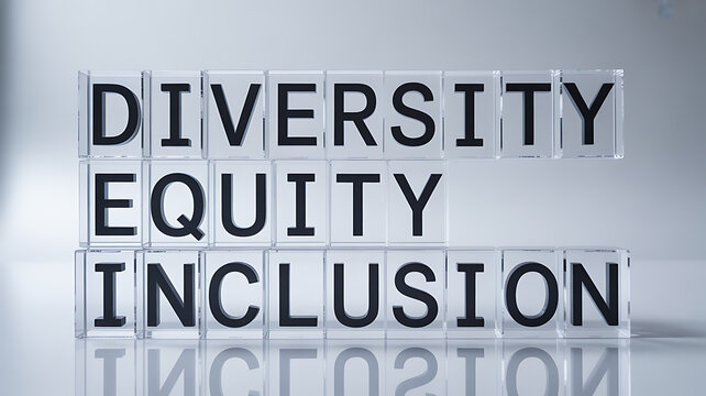 Diversity Equity Inclusion text blocks emphasizing modern lifestyle and connectivity