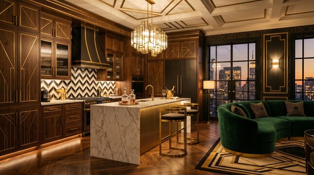 artdeco, lounge, geometric, velvet, glamour, gold, luxury, vintage, elegant, interior, stylish, dramatic, lighting, architecture, decor, urban, sophisticated, premium, furniture, realism, texture, aes