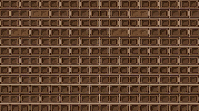 Dark Brown Hollow Concrete Cinder Block Wall Seamless Texture Background