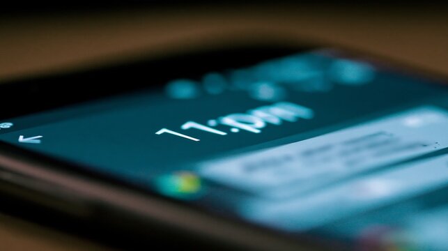 Glowing Message Thread on Phone Display