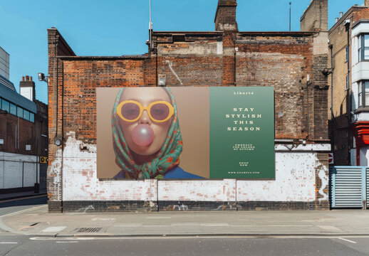 Trend Urban Fashion Advertisement Billboard Mockup PSD