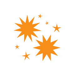Obraz premium Orange Starbursts and Stars Graphic