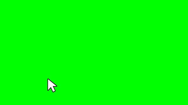 Animated UI Mouse Cursor Click Overlay Green Screen