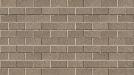 Fototapeta premium Warm Grayish Brown Textured Brick Wall Seamless Background Pattern