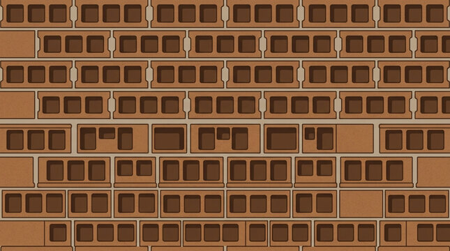 Seamless Terracotta Breeze Block Pattern Wall Background