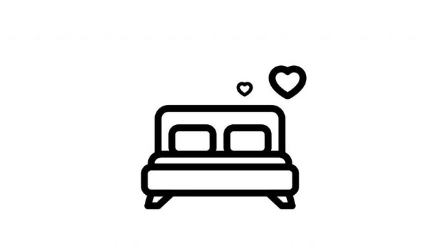 double bed minimalist stroke animation