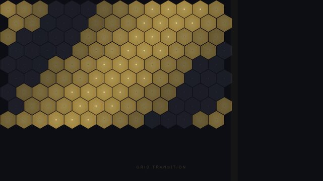 Clean Energy Grid Transition Hexagonal Loop Sustainability Decarbonization 4K
