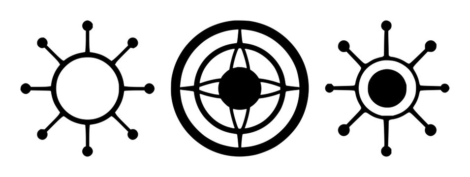 Quantum qubit atom icon set with solid black symbol on white background featuring quantum computing, qubit, atom graphic with vector and illustration