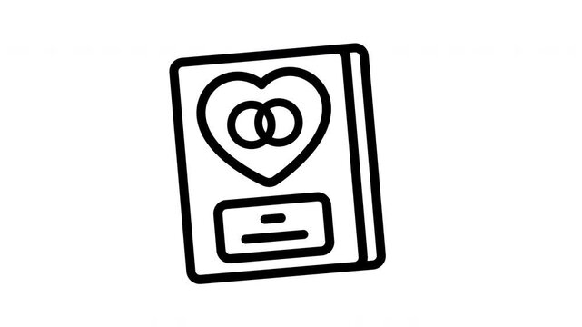postcard minimalist stroke animation