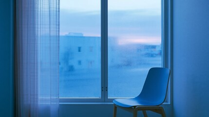 Fototapeta premium Hospital Room Interior with Dawn Window Light
