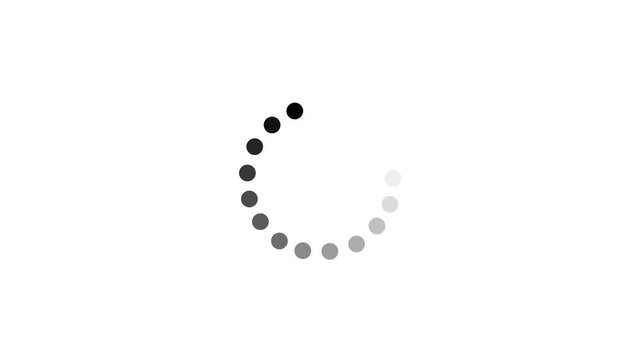 Circular loading spinner animation on white background, for web and, app ui progress indicator