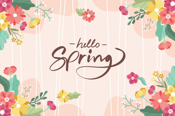 spring season floral decorative background illustration © Nova