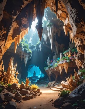 Natural Light in a Cave Entrance.