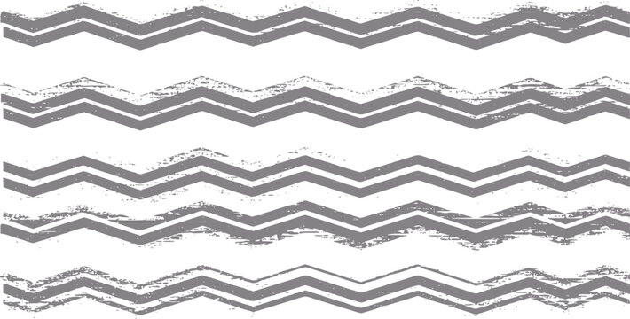 Gray chevron pattern with textured lines on white background