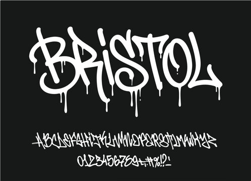 Handmade Graffiti Street Font, Urban Typography Alphabet and Letters