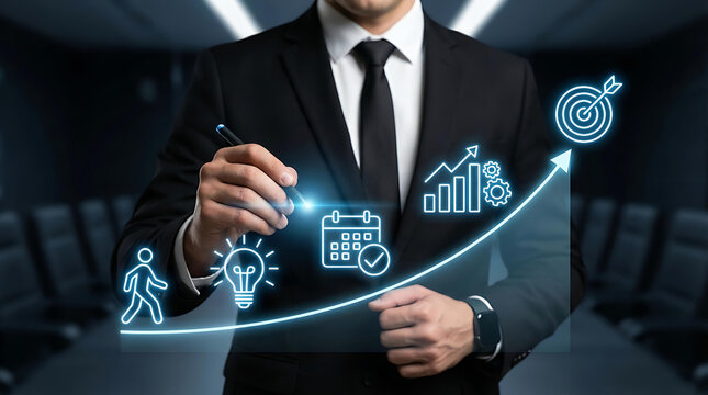 Business Growth Strategy and Digital Marketing Success Concept