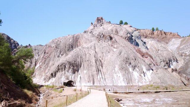 Scenic view of the Cardona Salt Mountain Cultural Park