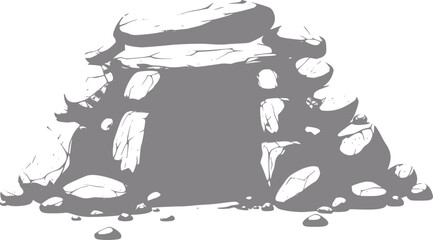 Stylized of a rocky structure with an opening © HasnaHena55