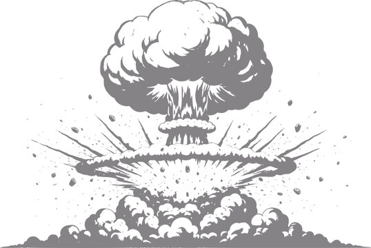 Mushroom cloud explosion