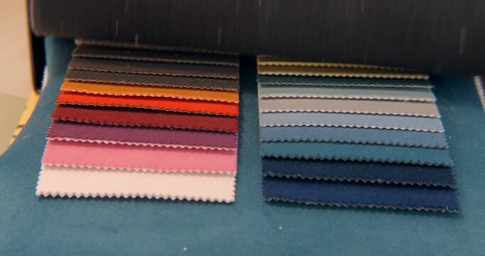 Catalogue of fabric samples for interior design