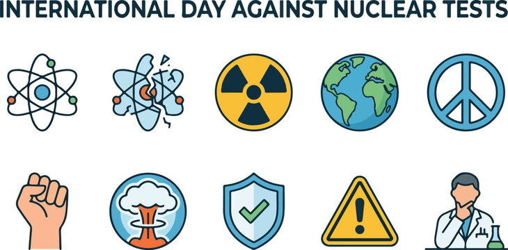 International Day Against Nuclear Tests Awareness Graphic