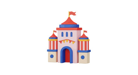 Colorful toy castle for children play and imagination © deril