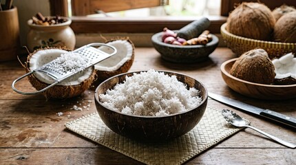 Fototapeta premium salt and pepper on wooden table