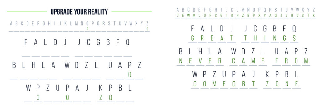 Crypto puzzle with solution for upgrading reality challenge  