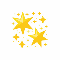 Obraz premium Golden Stars Sparkle and Shine
