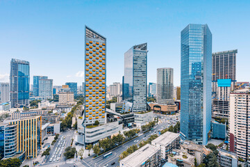 High angle view of urban architecture in chengdu, sichuan province, China © Govan