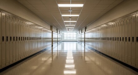 Obraz premium Echoes in the Corridor: A Glimmer of What's Beyond