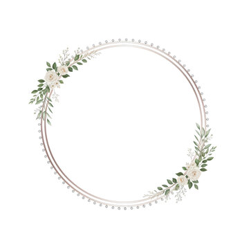 Elegant Floral Wreath with Delicate Greenery and White Flowers