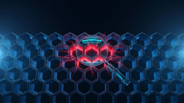 Magnifying Glass Detecting Red Vulnerability in Hexagonal Network Grid for Cybersecurity Threat Analysis