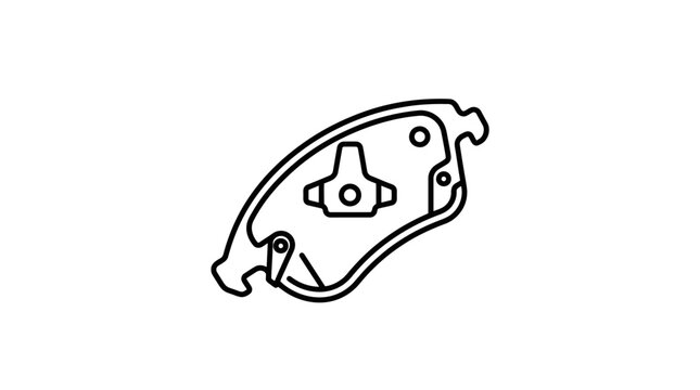 Brake Pad Shim Plate Icon Vector