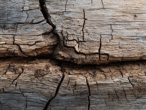 Closeup of cracked wooden surface 1.