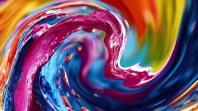 Vibrant Swirling Colors Abstract Background for Video Animation Projects
