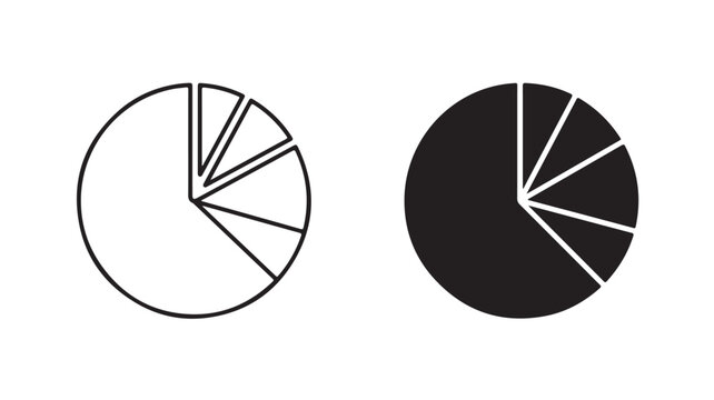 Pie Chart Diagrams for Business Data Analysis on White Background
