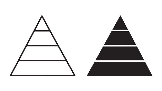 Pyramid Shapes Black And White For Business Infographics