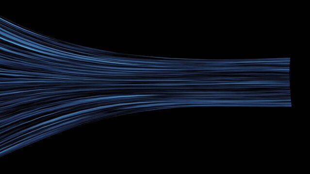 水平に流れる青い光のラインと風のエフェクトの抽象的なテクスチャ Abstract horizontal blue light lines with motion effect and dynamic wind streaks cyber stream texture
