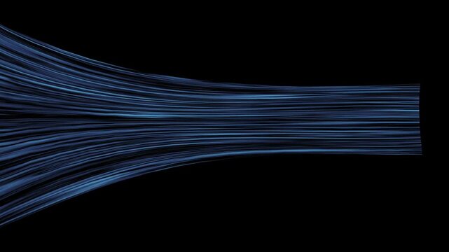 水平に流れる青い光のラインと風のエフェクトの抽象的なテクスチャ Abstract horizontal blue light lines with motion effect and dynamic wind streaks cyber stream texture