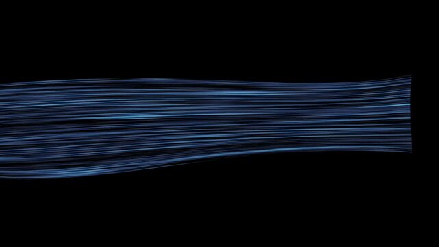 水平に流れる青い光のラインと風のエフェクトの抽象的なテクスチャ Abstract horizontal blue light lines with motion effect and dynamic wind streaks cyber stream texture