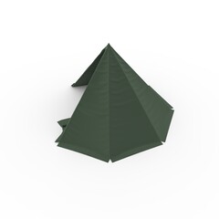 Obraz premium 3d Render Military Tent Grade Shelter for Harsh Weather and Expeditions Sheltent