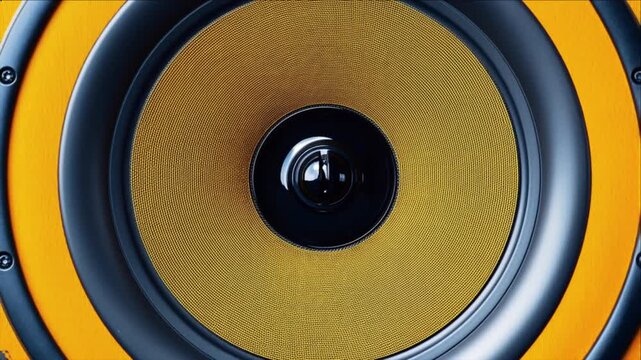 経年劣化で色あせたスピーカーコーンの表面がコーティングにより鮮やかなケブラーの質感へ復元される様子